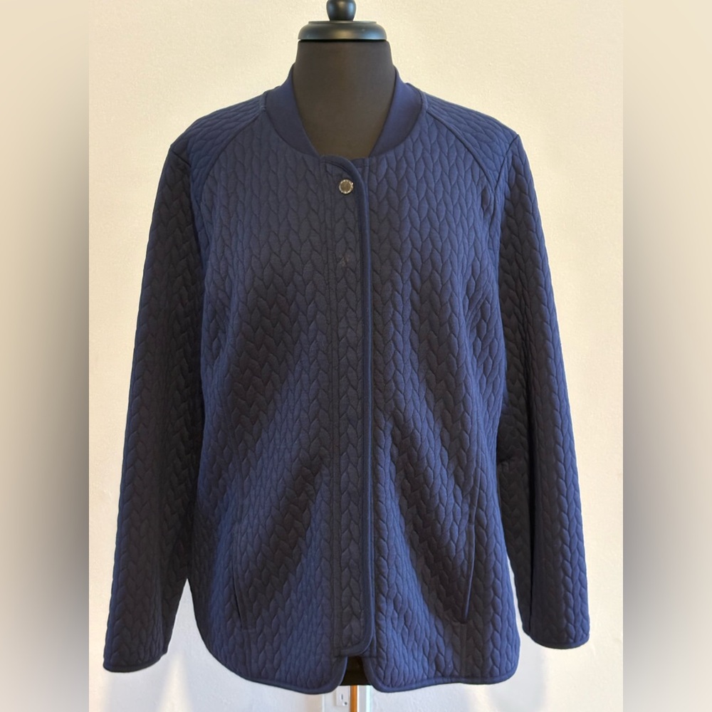 Isaac Mizrahi Women’s Navy Knit Crewneck Sweater XL